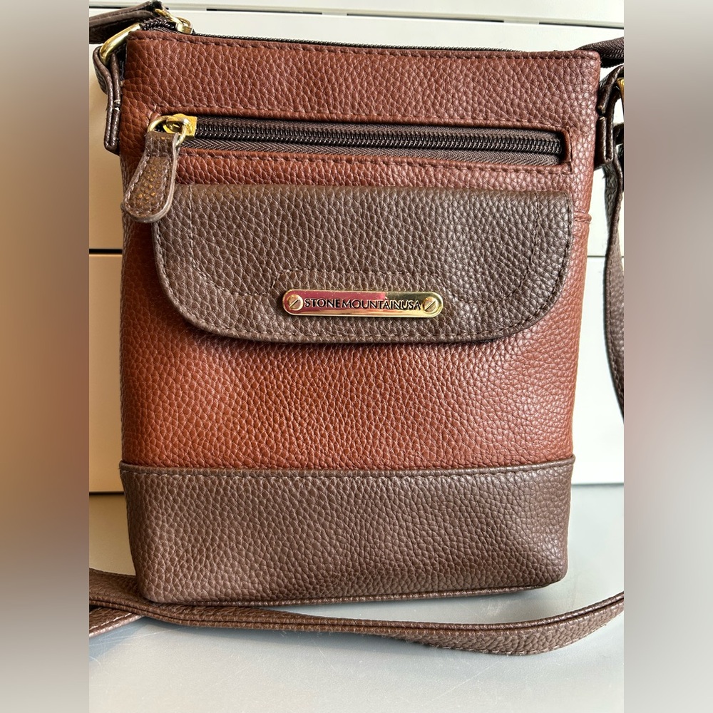 Stone Mountain Brown Leather Crossbody Bag